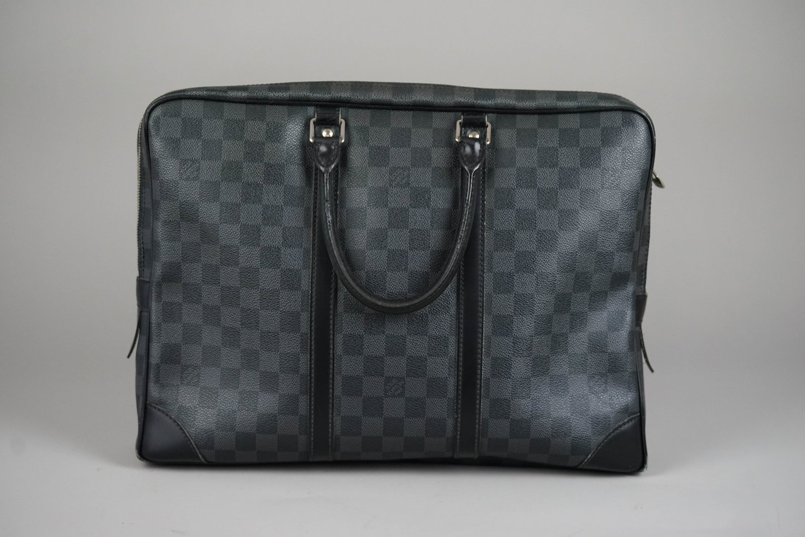 LOUIS VUITTON DAMIER GRAPHITE PORTE CLEMENT VOYAGE BRIEFCASE M41125 BA0112 CADENAS KEYS NAME TAG - 4