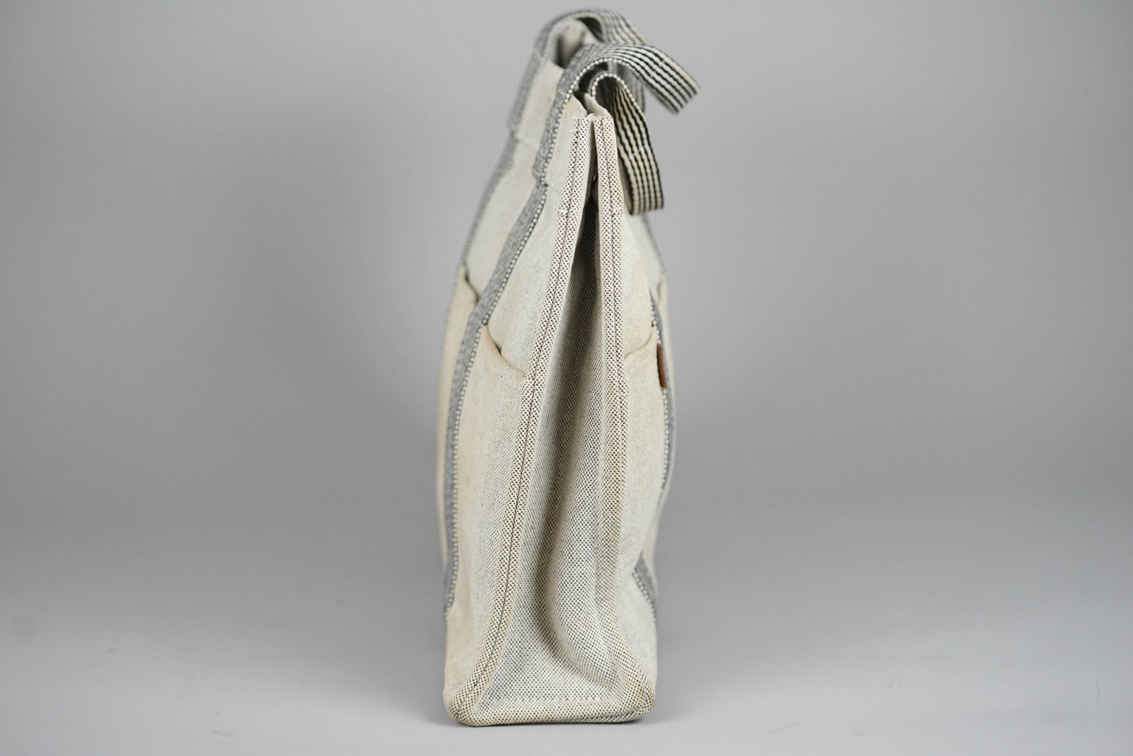 HERMES MM TOTE BAG CANVAS TWO-TONE - 8