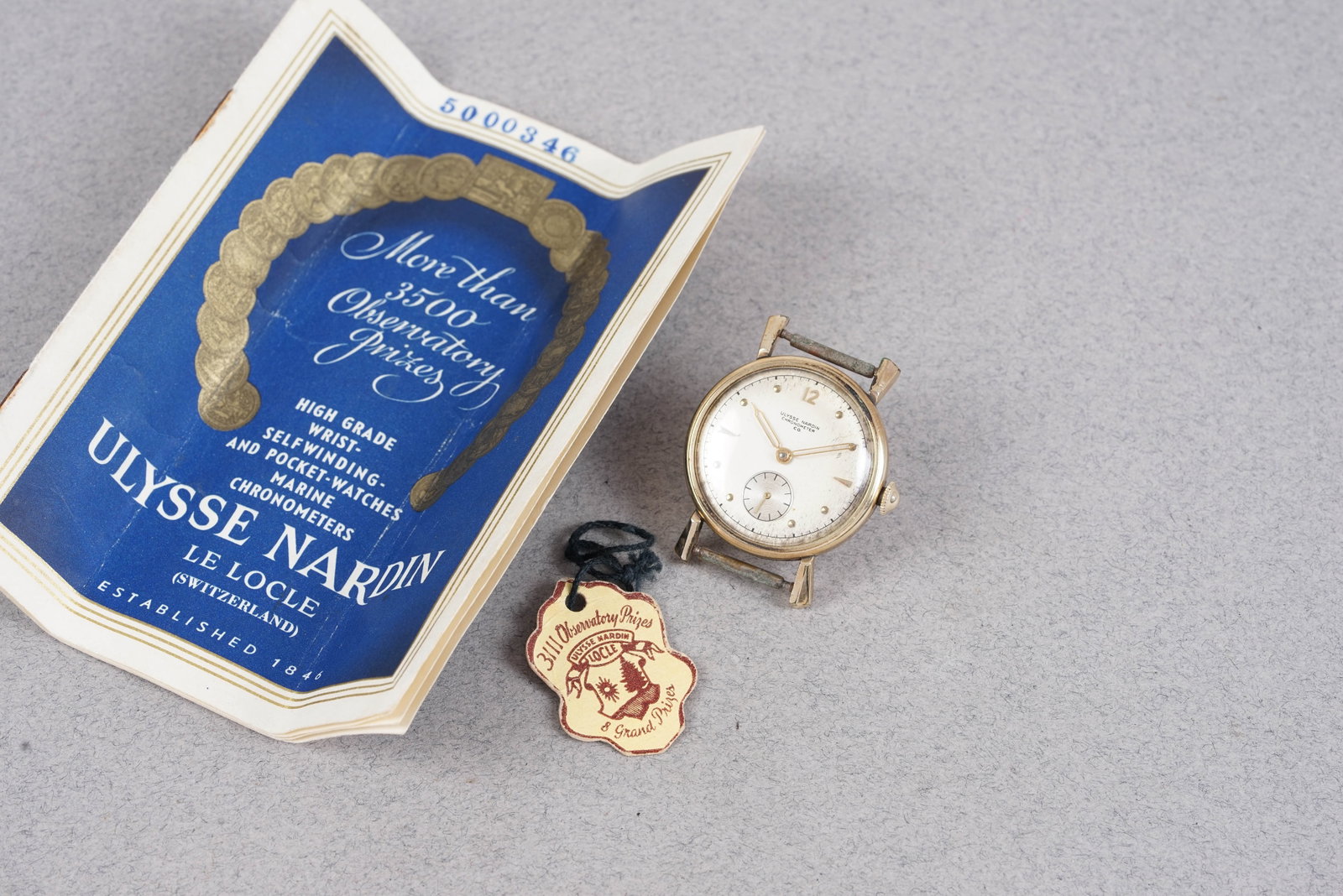 ULYSSE NARDIN GOLD PLATED CHRONOMETER W/ GUARANTEE PAPERS - 4