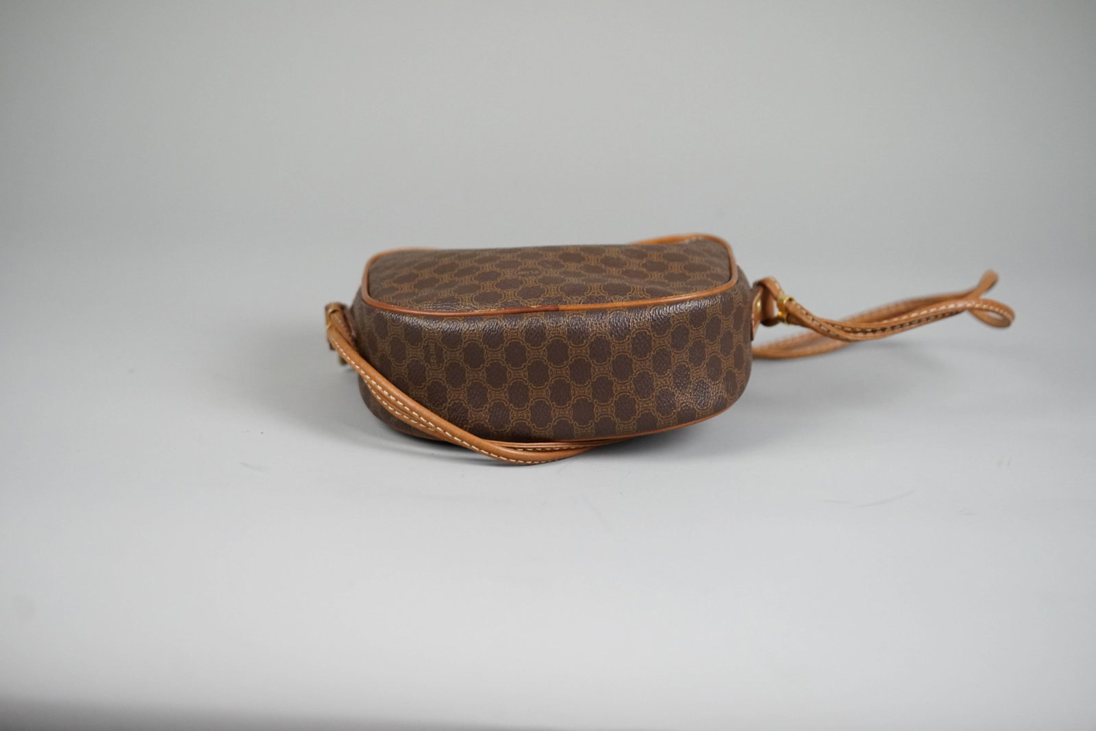 CELINE MACADAM SHOULDER BAG BROWN - 6