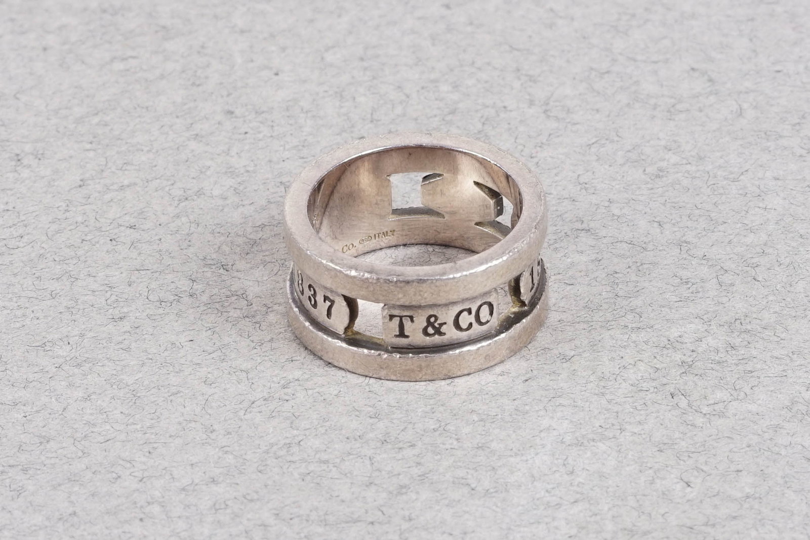TIFFANY & CO 1837 ELEMENT RING 925 STERLING SILVER 7.9G - 3