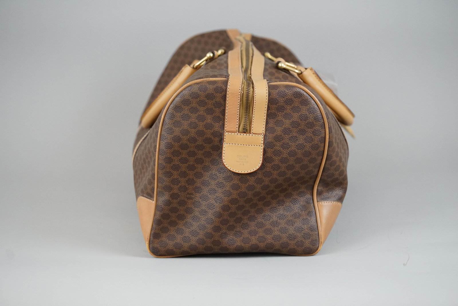 CELINE MACADAM BOSTON BAG BROWN CADENAS KEYS CROCHETTE - 4