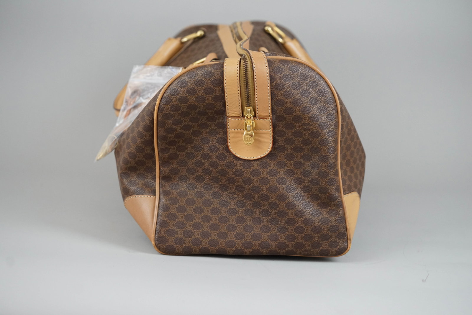 CELINE MACADAM BOSTON BAG BROWN CADENAS KEYS CROCHETTE - 8