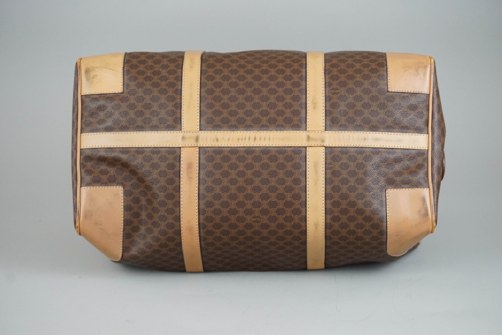 CELINE MACADAM BOSTON BAG BROWN CADENAS KEYS CROCHETTE - 9