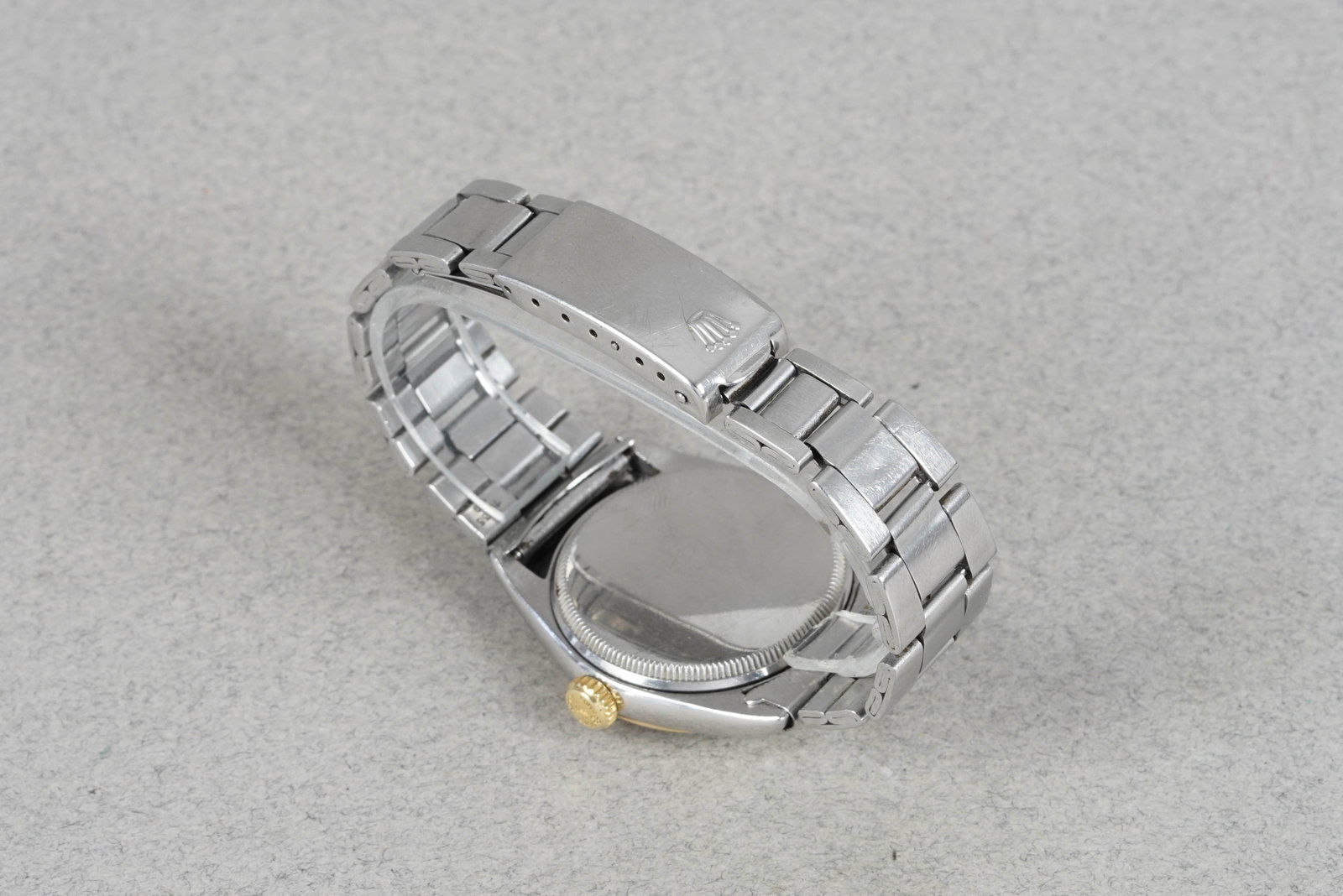 ROLEX OYSTER PERPETUAL STEEL & GOLD WRISTWATCH REF. 6084 CIRCA 1952 - 5