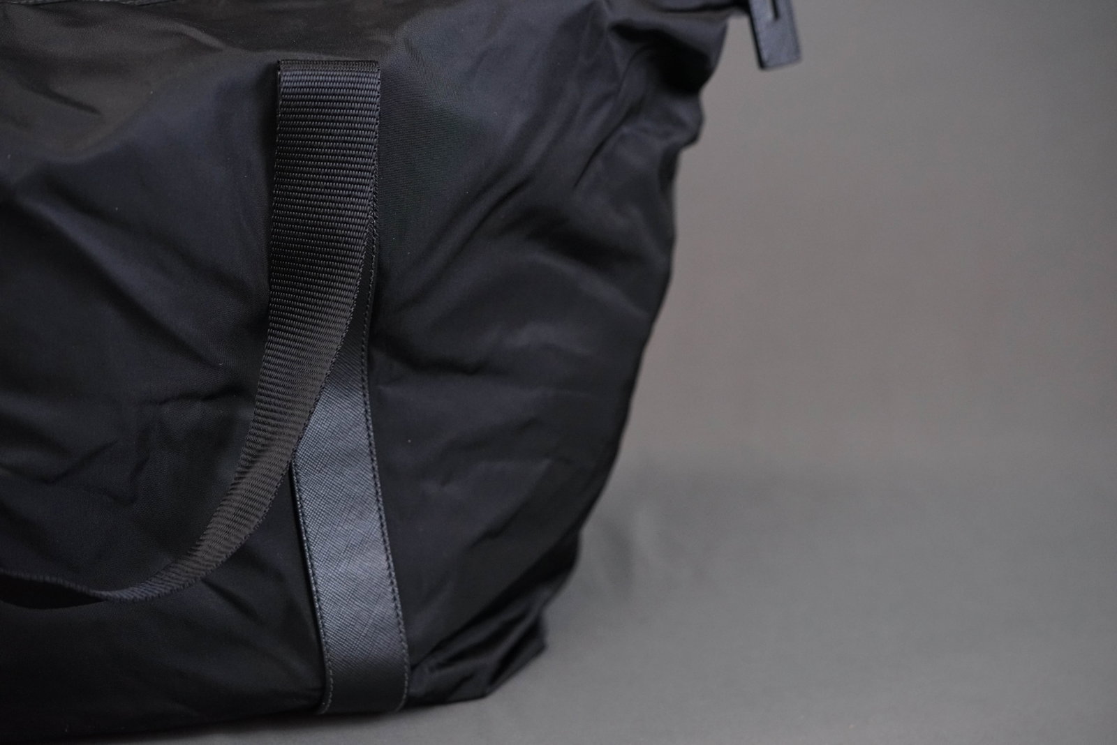 PRADA POCONO BLACK NYLON TOTE BAG - 11