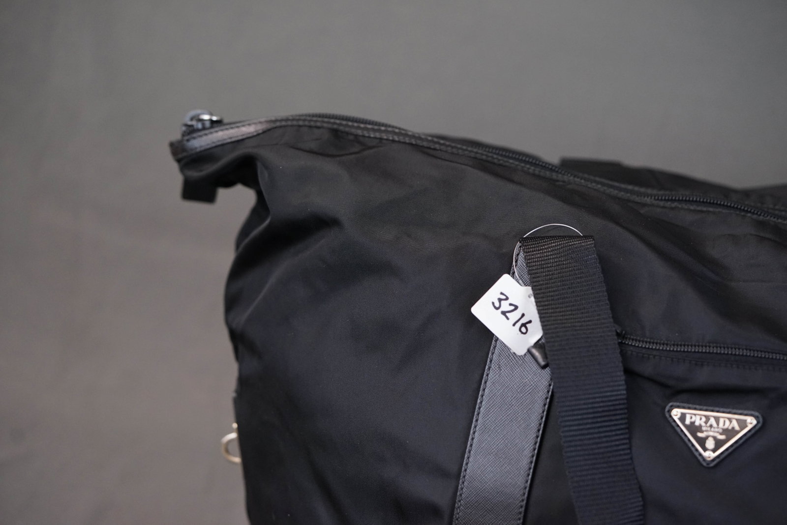 PRADA POCONO BLACK NYLON TOTE BAG - 2