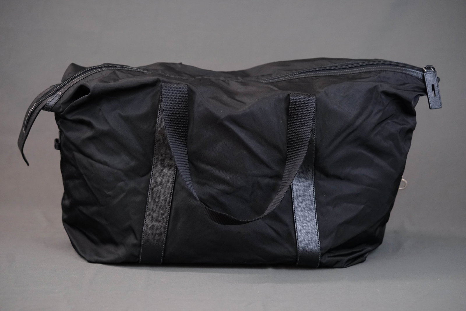PRADA POCONO BLACK NYLON TOTE BAG - 7