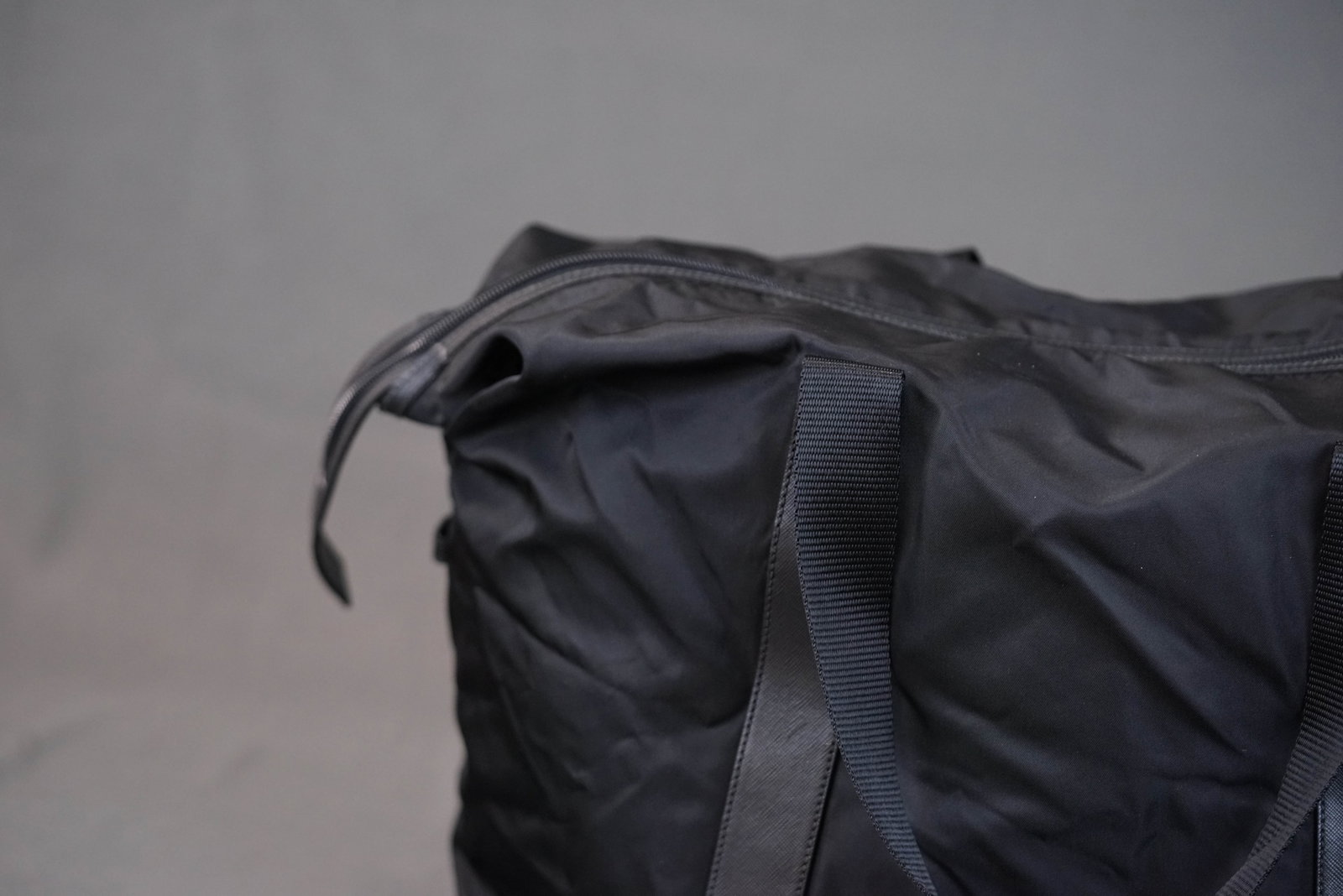 PRADA POCONO BLACK NYLON TOTE BAG - 8