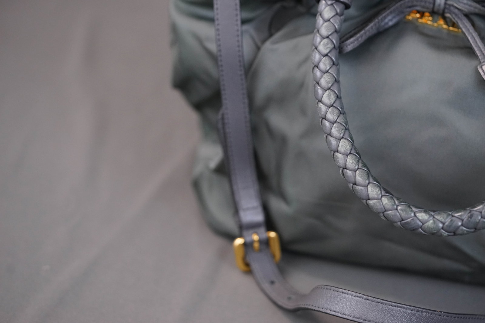 PRADA KHAKI NYLON HANDBAG - 4