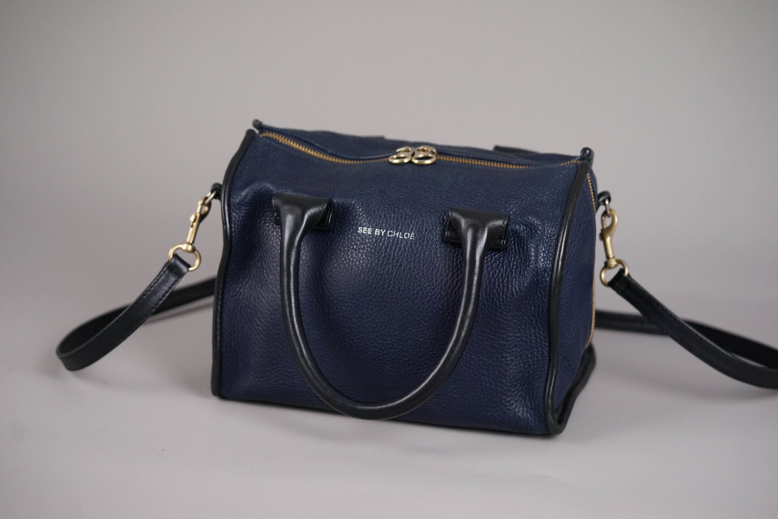 SEE BY CHLOE TWO TONE LEATHER HANDBAG - 3