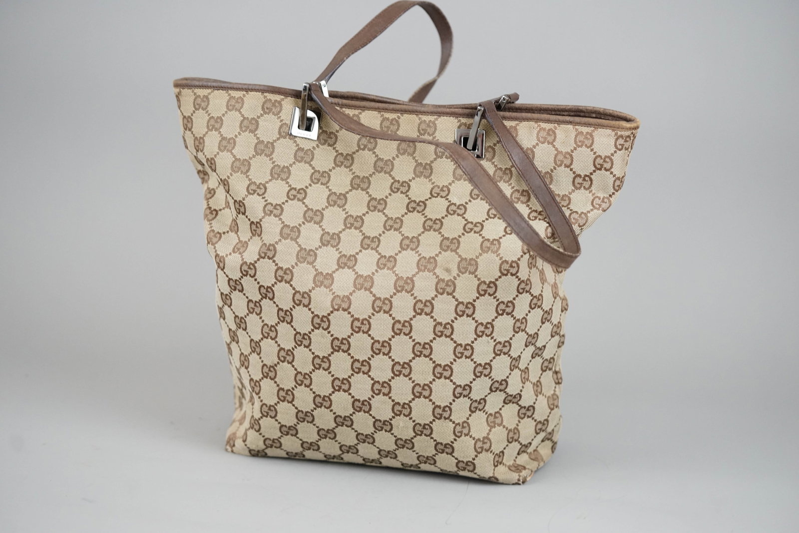 GUCCI GG CANVAS TOTE BAG 1705 BROWN - 7