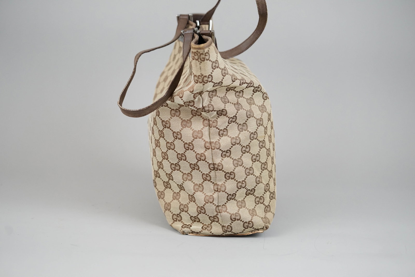 GUCCI GG CANVAS TOTE BAG 1705 BROWN - 8