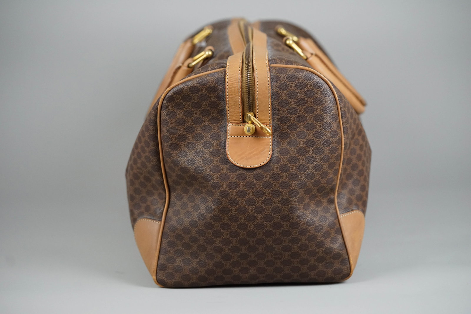 CELINE MACADAM BOSTON BAG BROWN - 11