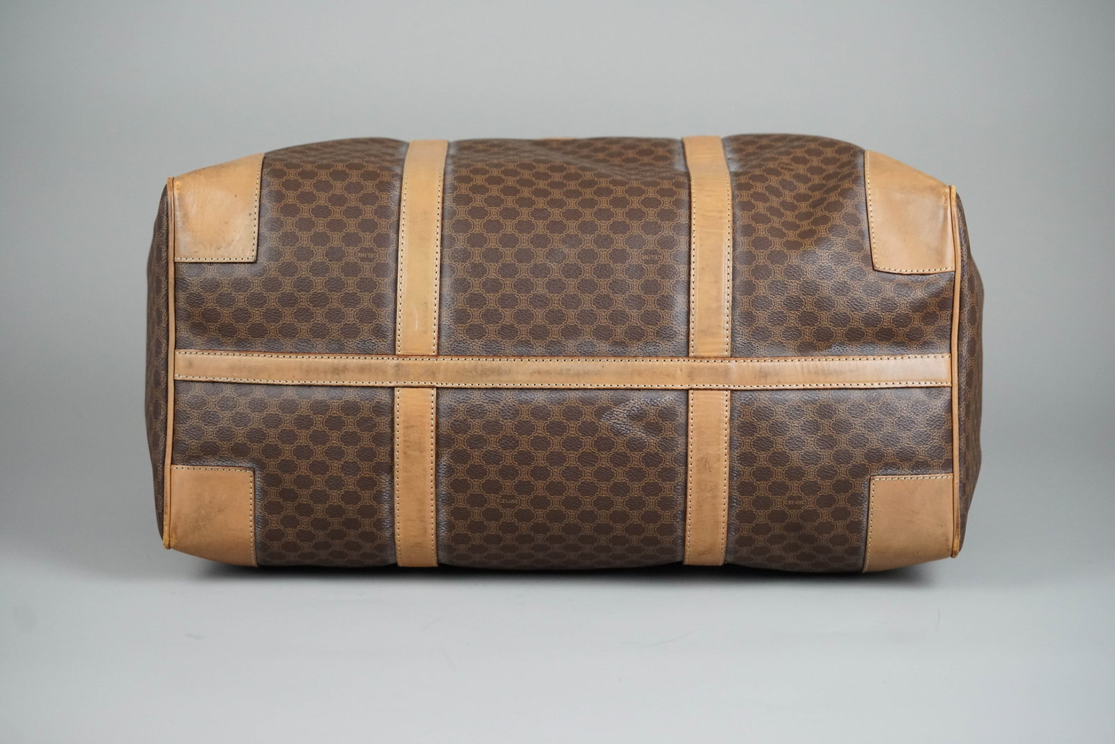CELINE MACADAM BOSTON BAG BROWN - 12