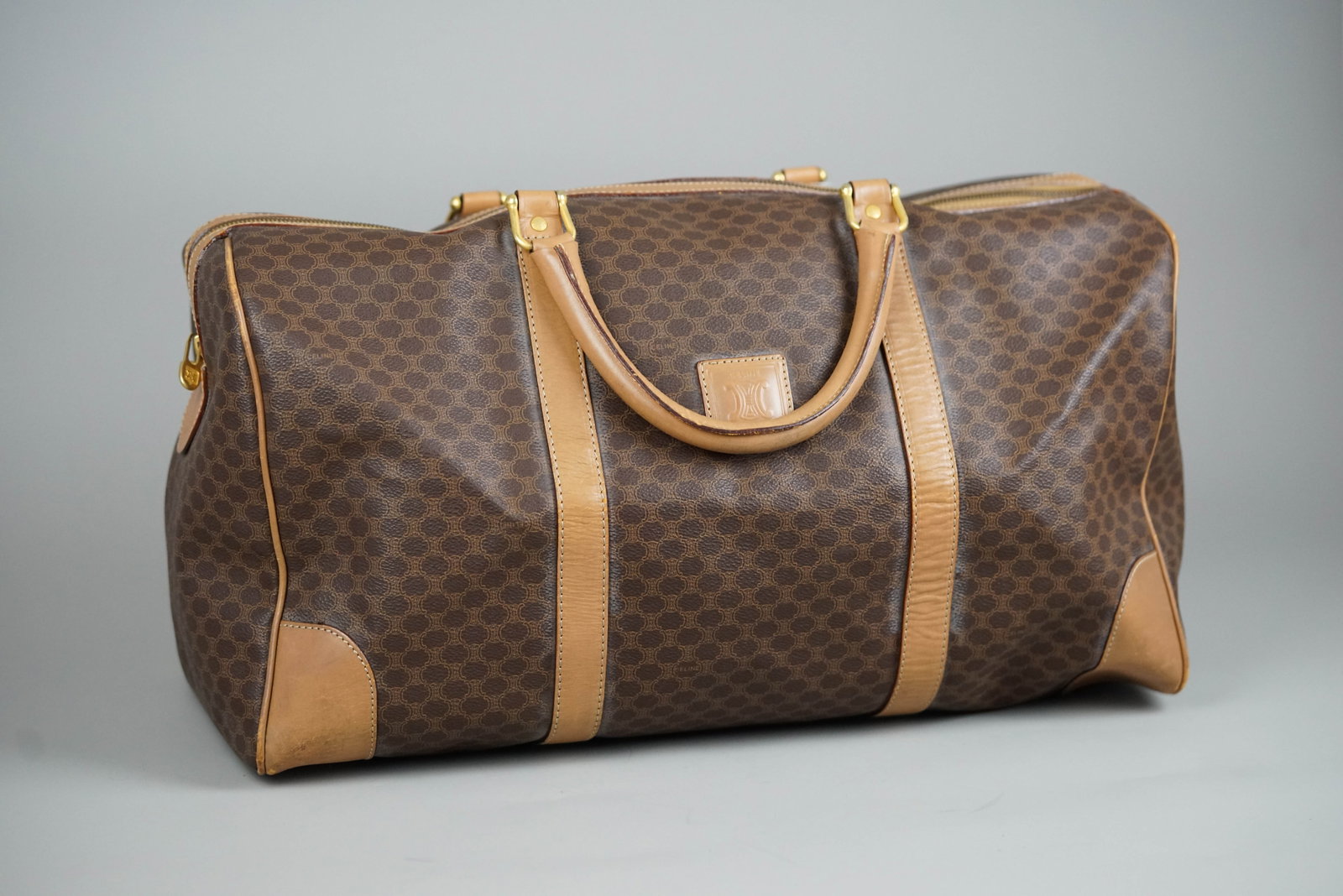 CELINE MACADAM BOSTON BAG BROWN - 2