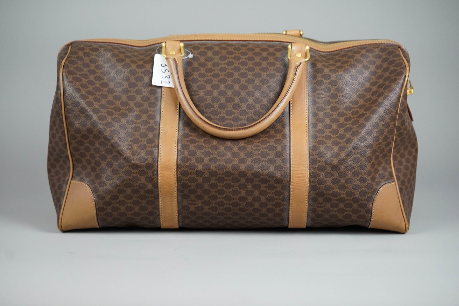 CELINE MACADAM BOSTON BAG BROWN - 7