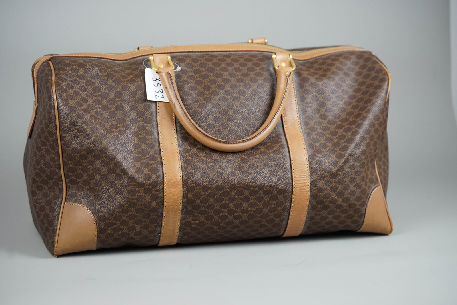 CELINE MACADAM BOSTON BAG BROWN - 8