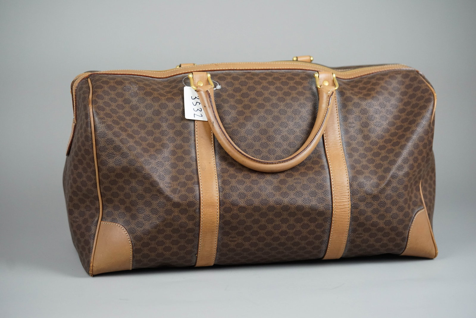 CELINE MACADAM BOSTON BAG BROWN - 9