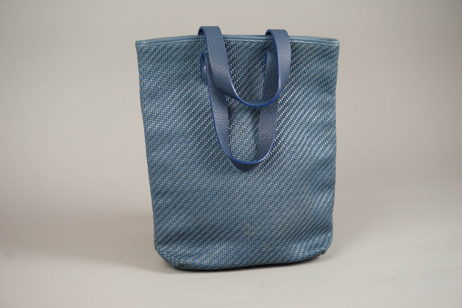 HERMES AMEDAVA DIAGO PM HANDBAG LEATHER POLYESTER BLUE - 2