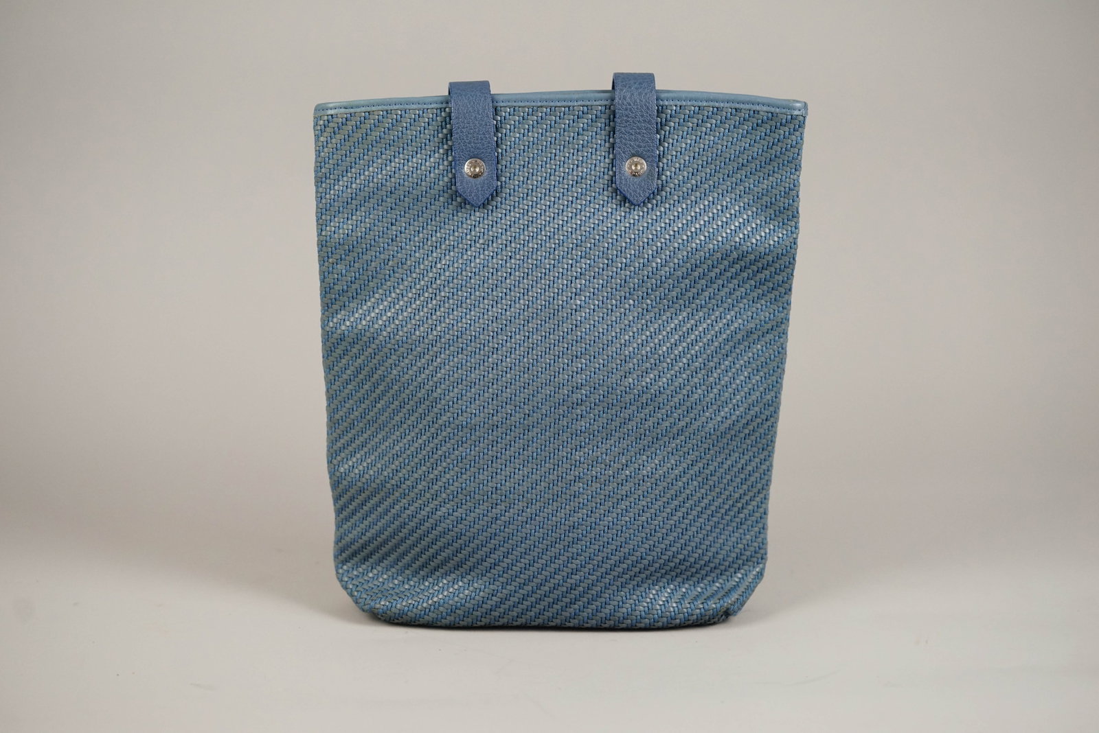 HERMES AMEDAVA DIAGO PM HANDBAG LEATHER POLYESTER BLUE - 5