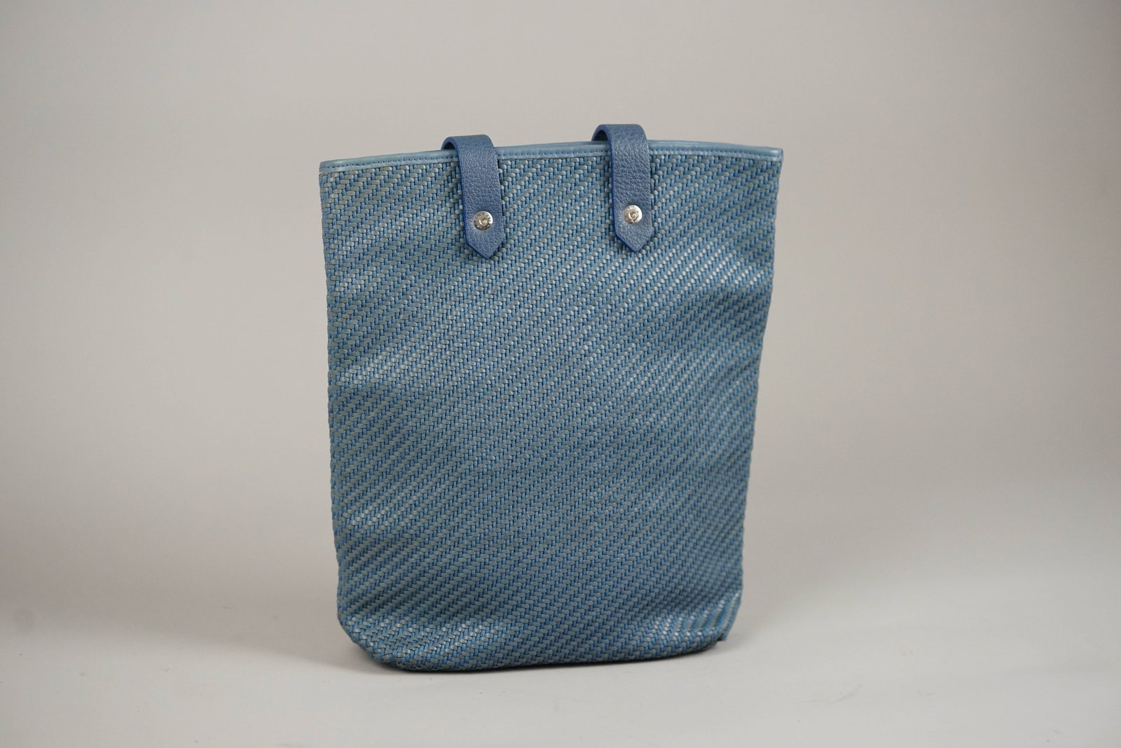 HERMES AMEDAVA DIAGO PM HANDBAG LEATHER POLYESTER BLUE - 6