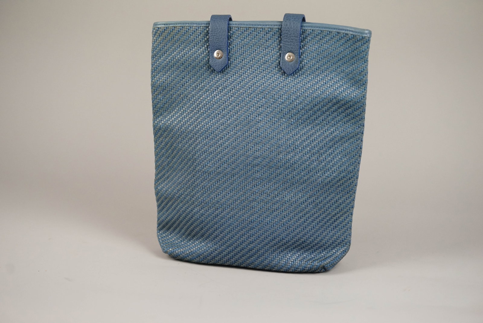 HERMES AMEDAVA DIAGO PM HANDBAG LEATHER POLYESTER BLUE - 7