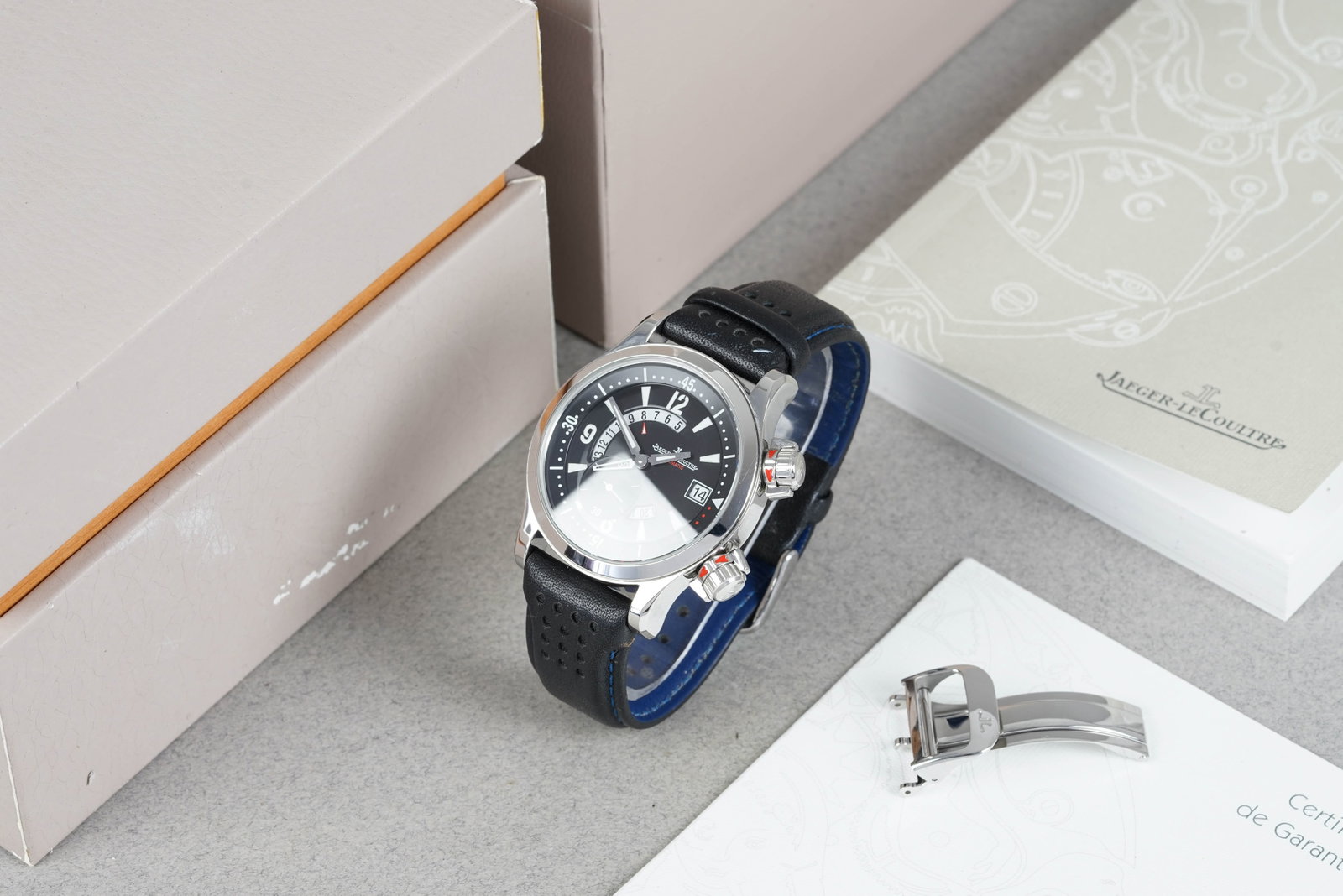 JAEGER-LECOULTRE MASTER COMPRESSOR DUALMATIC W/ BOX & GUARANTEE REF. Q1738470 CIRCA 2006 (1 of 5)