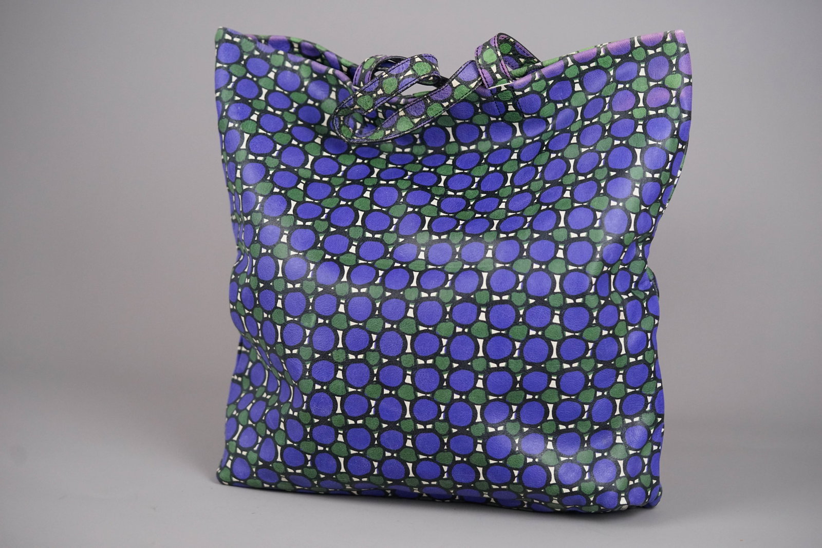 MARNI PURPLE LEATHER EXTERIOR TOTE BAG - 3