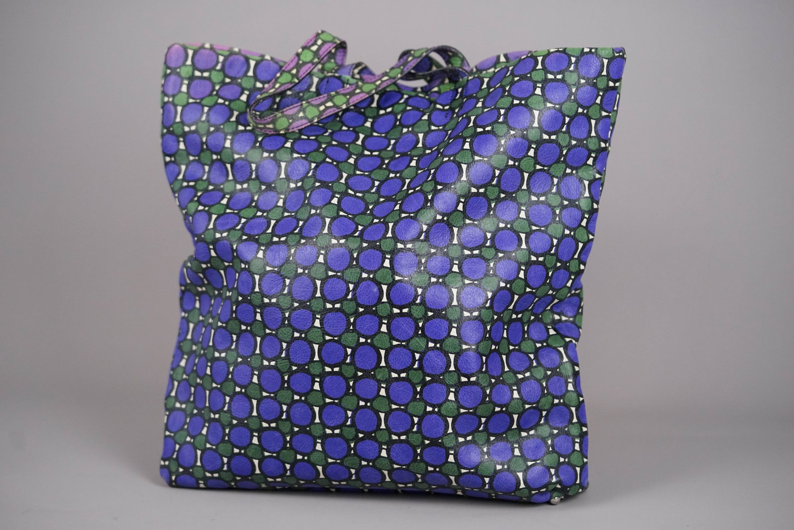 MARNI PURPLE LEATHER EXTERIOR TOTE BAG - 7
