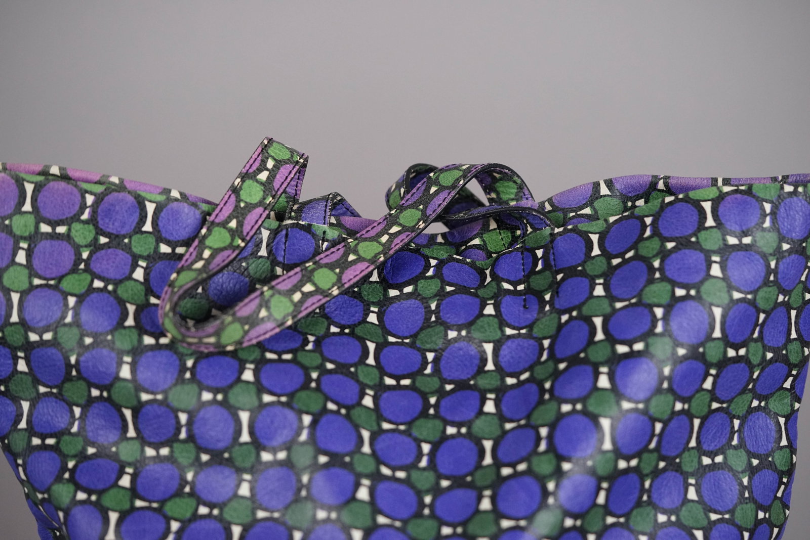 MARNI PURPLE LEATHER EXTERIOR TOTE BAG - 8
