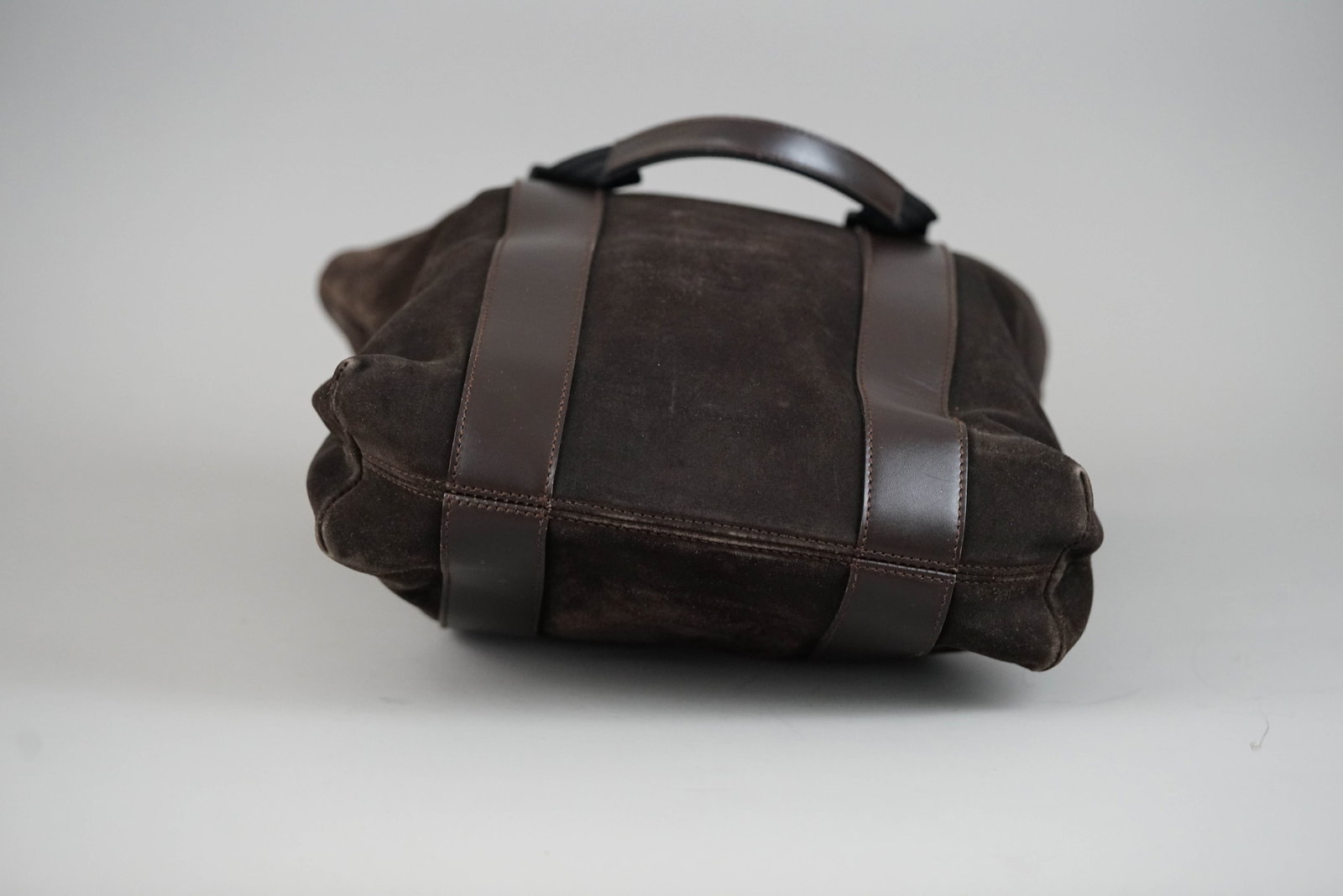 SALVATORE FERRAGAMO TOTE BAG SUEDE LEATHER BROWN - 7