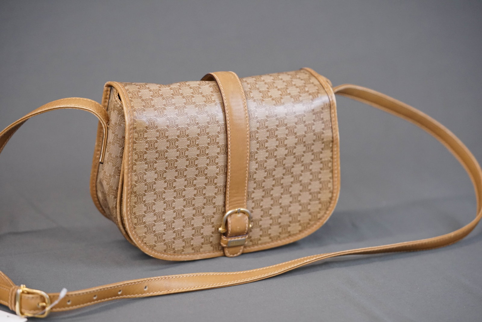 CELINE MACADAM BROWN SHOULDER BAG - 4