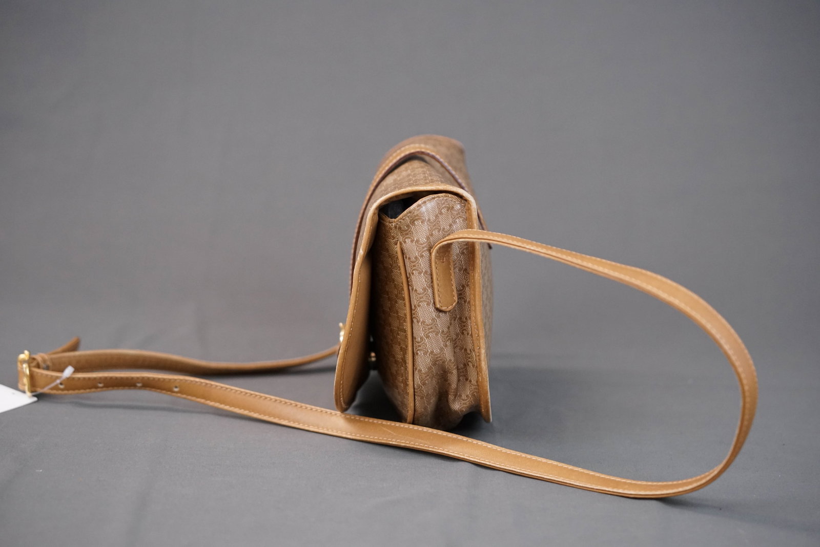 CELINE MACADAM BROWN SHOULDER BAG - 6