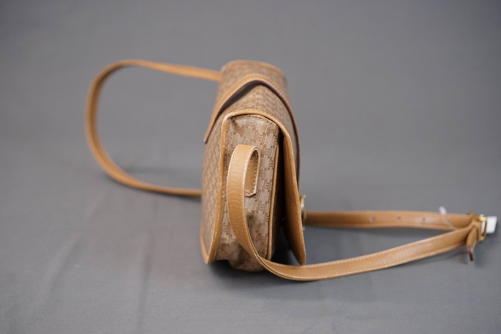 CELINE MACADAM BROWN SHOULDER BAG - 8