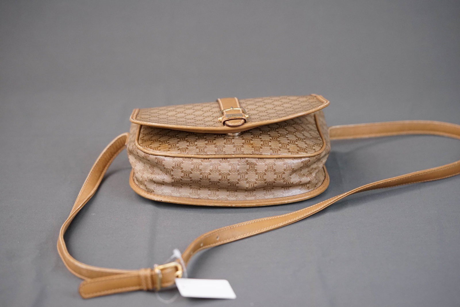 CELINE MACADAM BROWN SHOULDER BAG - 9