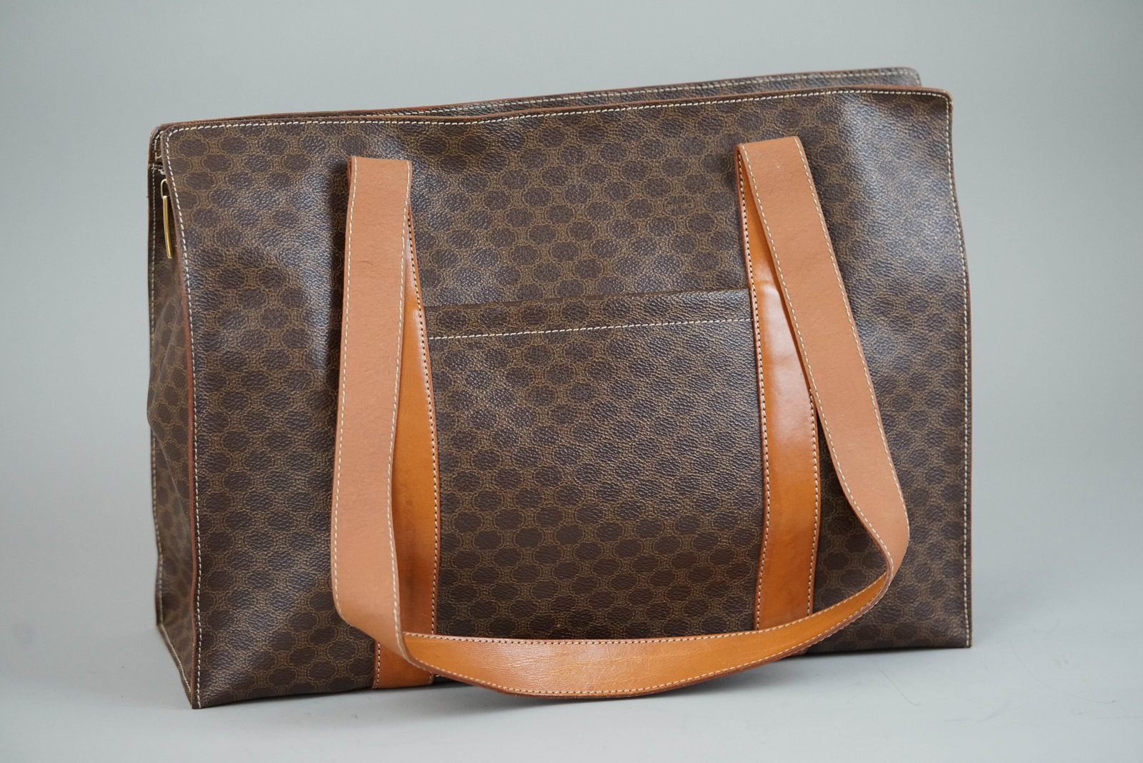 CELINE MACADAM TOTE BAG BROWN - 2