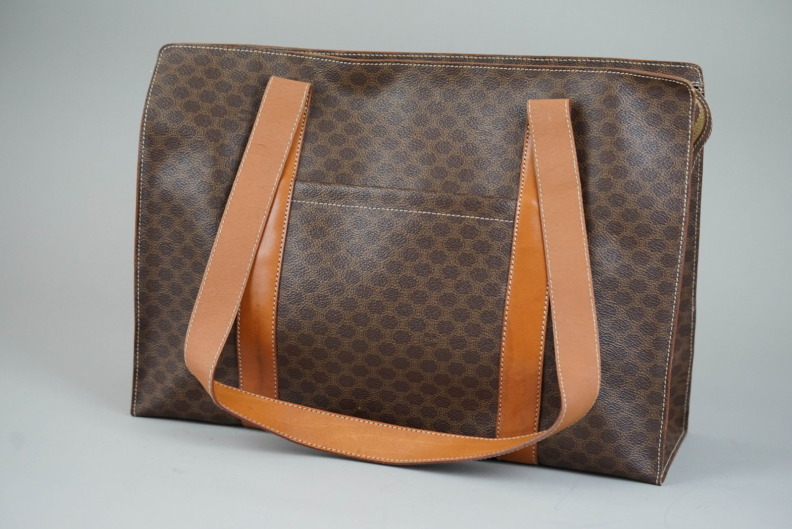 CELINE MACADAM TOTE BAG BROWN - 3