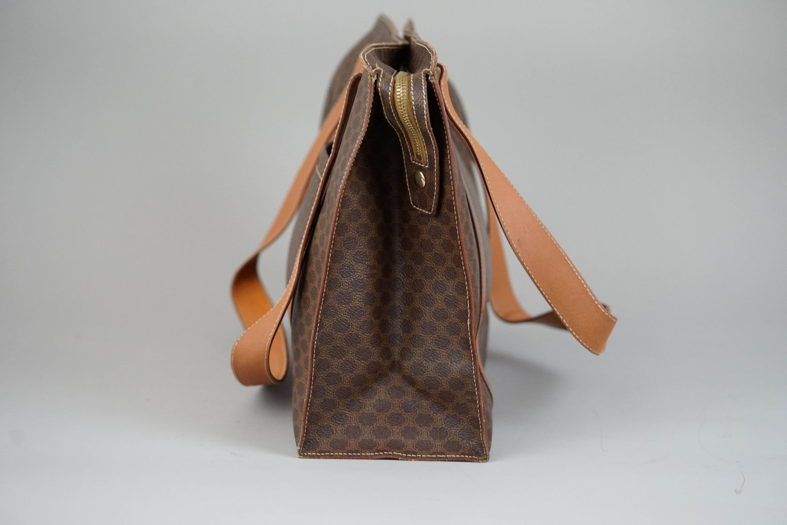 CELINE MACADAM TOTE BAG BROWN - 4