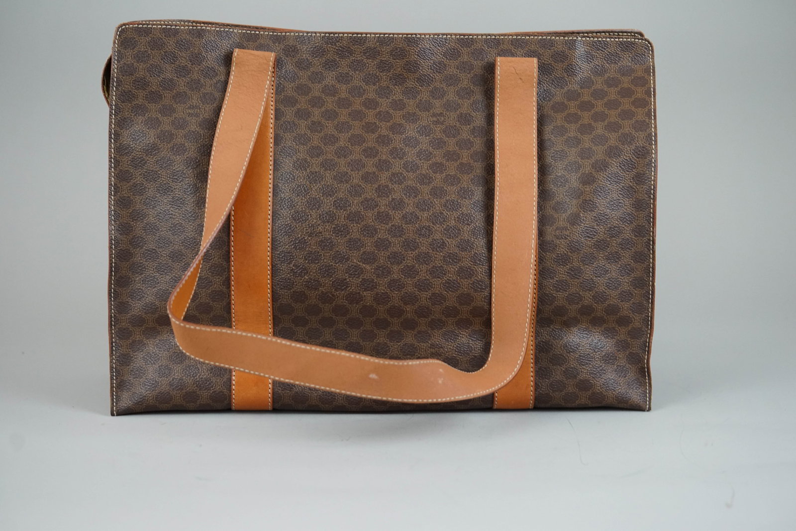 CELINE MACADAM TOTE BAG BROWN - 5