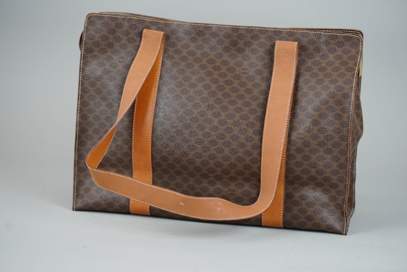 CELINE MACADAM TOTE BAG BROWN - 7