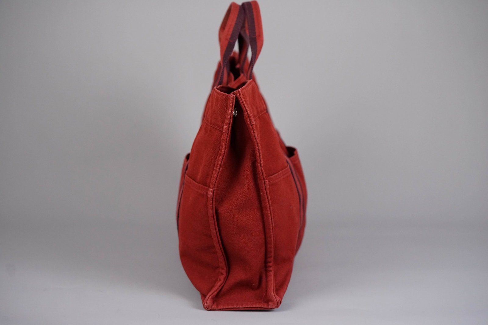 HERMES DEAUVILLE TOTE BAG RED - 10