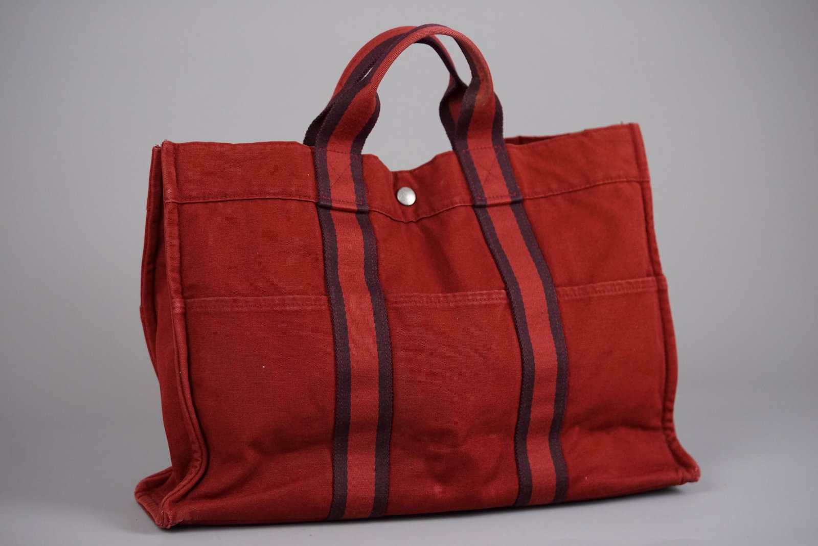HERMES DEAUVILLE TOTE BAG RED - 2