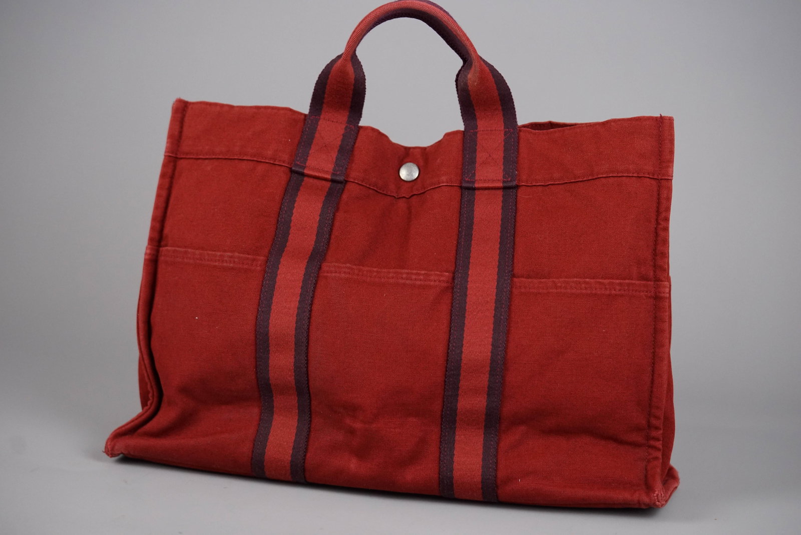 HERMES DEAUVILLE TOTE BAG RED - 3