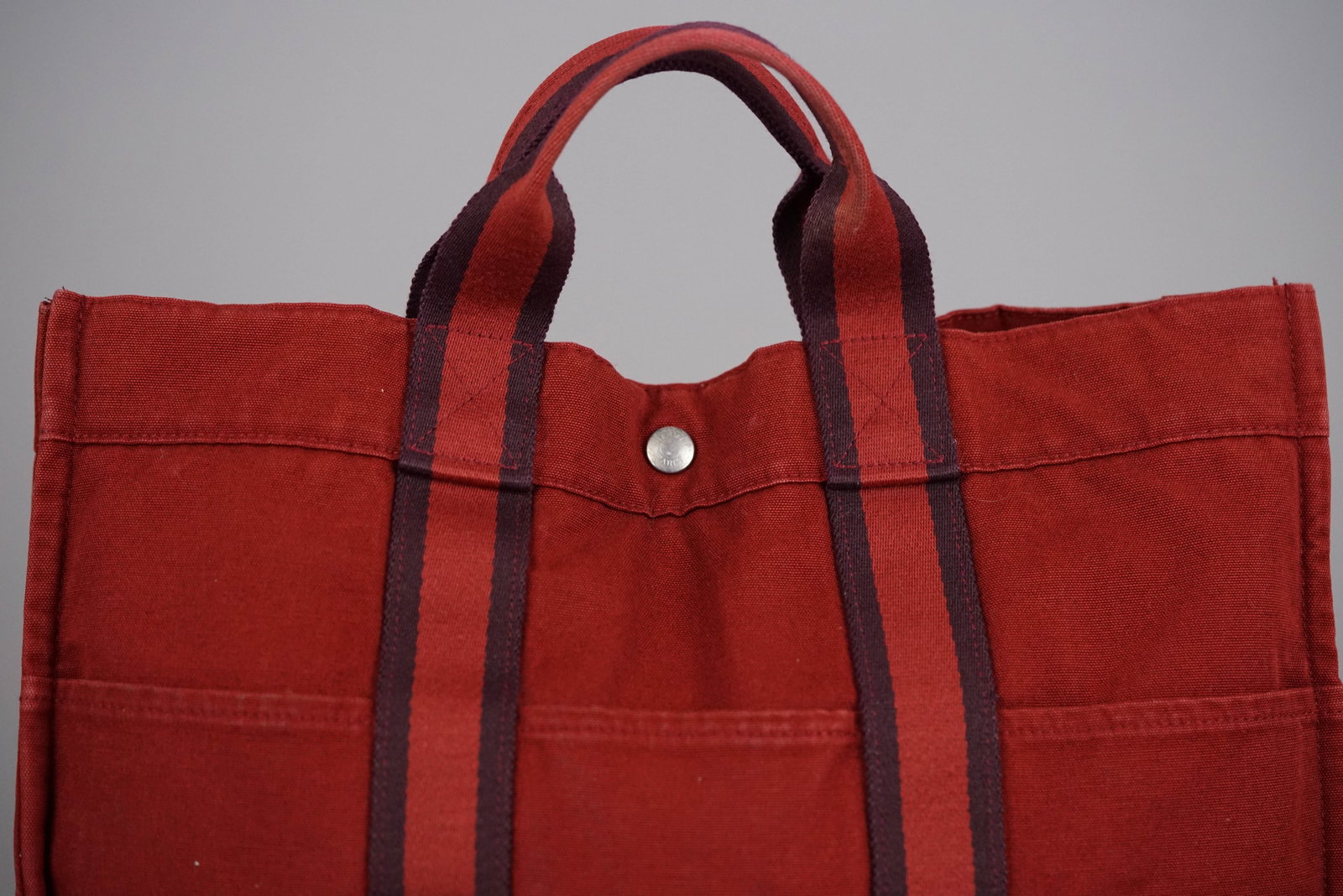 HERMES DEAUVILLE TOTE BAG RED - 4