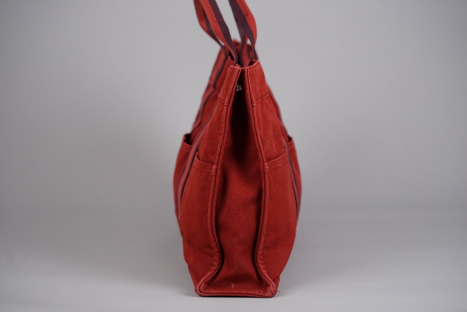 HERMES DEAUVILLE TOTE BAG RED - 5