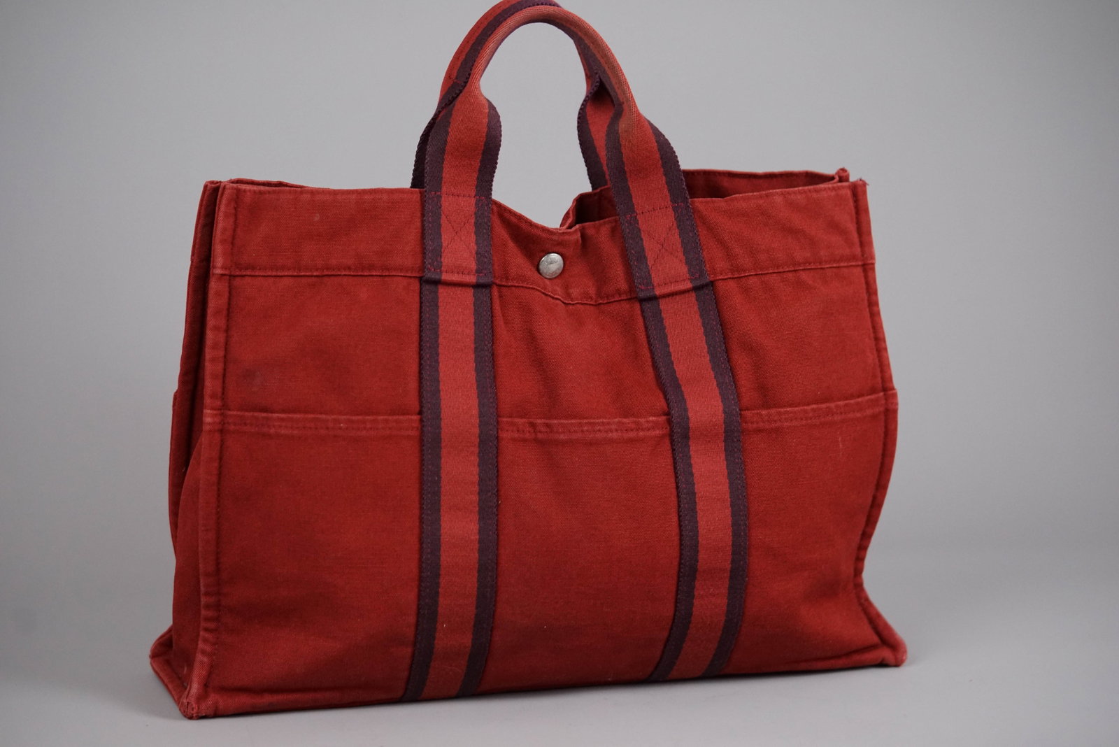 HERMES DEAUVILLE TOTE BAG RED - 7