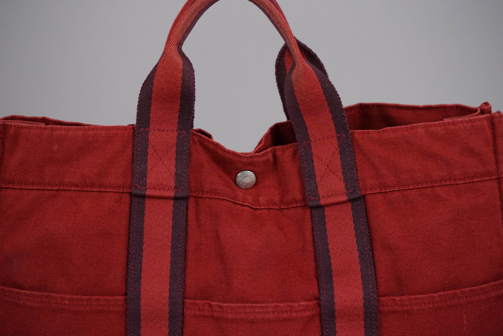 HERMES DEAUVILLE TOTE BAG RED - 9