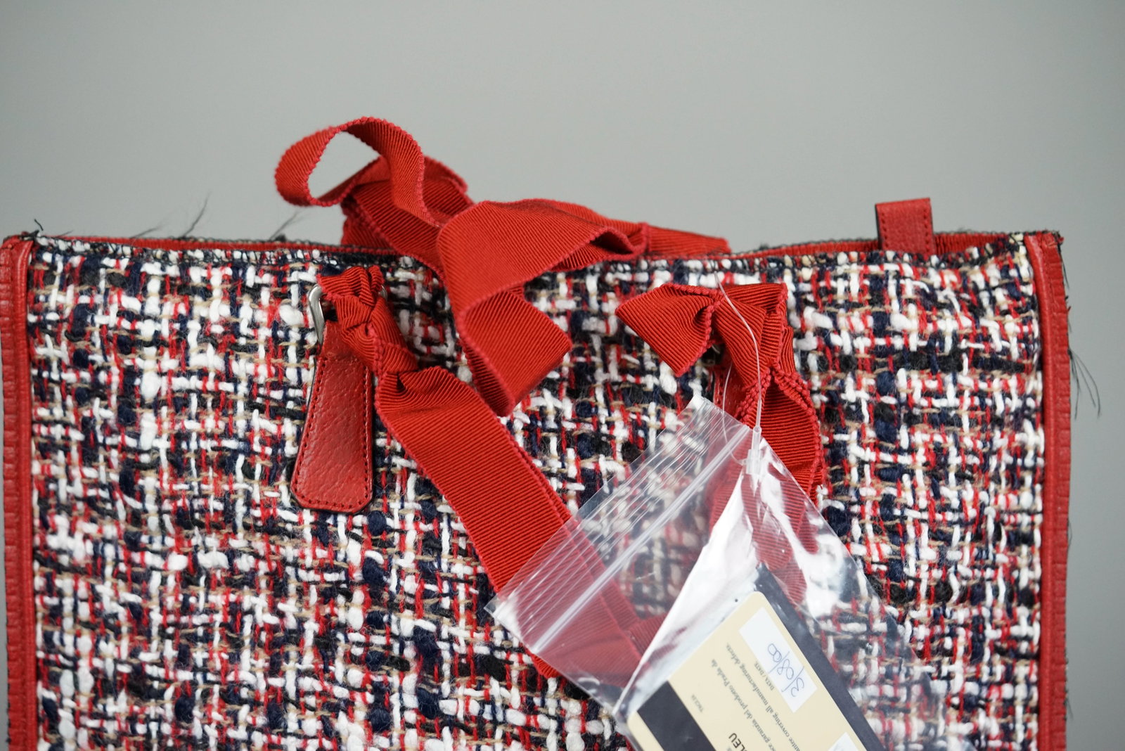 PRADA HANDBAG TWEED MULTICOLOR GALA - 8