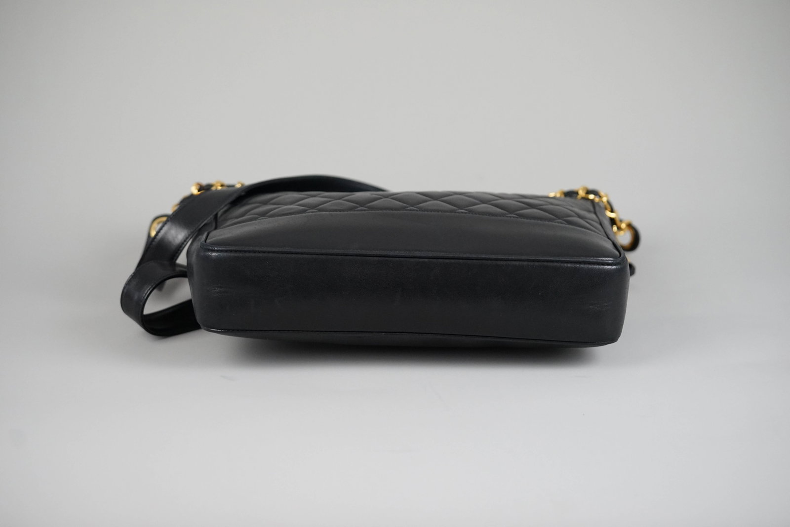 CHANEL MATELASSE CHAIN SHOULDER BAG LAMBSKIN BLACK CONDITION RANK: B - 11
